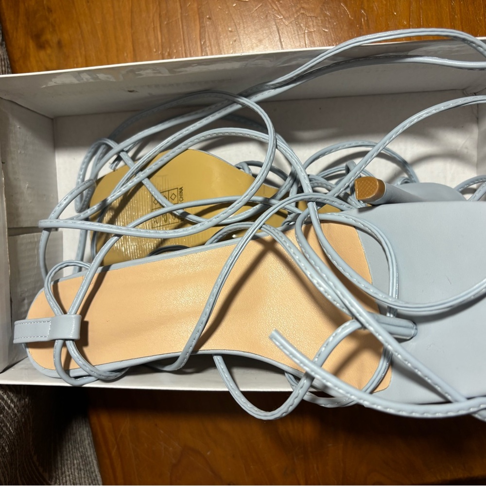 Light Blue Strappy Sandals